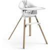 Stokke Seggiolone Evolutivo Clikk con Pedana Regolabile e Vassoio Pappa 6-36mesi - Bianco