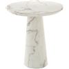 Pols Potten - Tavolo rotondo Marble look - Bianco - MDF rivestito in resina - Designer MODO architettura + design
