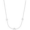 JOOP! Collana con ciondolo in argento Sterling 925, da donna, con zirconi sintetici, 42+3 cm, bianco, fiordaliso, disponibile in una confezione regalo per gioielli, 2038047, Fiordaliso