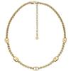 Emporio Armani Collana da donna in ottone con chiusura a moschettone in tonalità oro, Oro granola