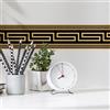 funlife 10 m nero oro chiave greca modello carta da parati Peel and Stick, Vintage Decorative Wall Borders Trim Molding Peel and Stick Camera da letto soggiorno Home Decor, PVC Greca