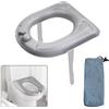 ZITUZY Cuscino Gonfiabile del Sedile Della Toilette, Rialzo per WC Salvagente Adulto, Cuscino Gonfiabile per WC con Ventose Pompa, per Adulti di Tutte le Età, Allevia il Dolore al Coccige (Grigio)
