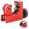 unillea Mini tagliatubi regolabile da 3 a 22 mm, con sbavatrice e 2 pennarelli, tagliatubi in rame, per tubi in rame, alluminio, pvc ottone, leggero e compatto