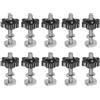 QUARKZMAN 10 Set di Bulloni a T con Manopola M6 x 40mm Bulloni Filettati M6 x 25mm Manopola di Serraggio Dado Esagonale con Rondella per Maschere Dispositivi Lavorazione Legno, Nero