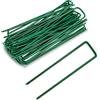 AKOFIC Picchetti Telo Pacciamatura, 100 Pezzi Picchetti Giardino di Filo d'Acciaio Zincato a Forma di U, Antiruggine Picchetti per Fissaggio a Terra Erba Sintetica Recinzioni Reti Tessuto Pellicola