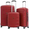 MODO BY RV RONCATO STARLIGHT 2.0 set valigie Grande, Medio e Cabina, con sistema di chiusura TSA - Dark Red