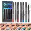 Pure Vie Eyeliner Colorati, Set di Eyeliner Liquido Waterproof, 6color Matita Ombretto Liquido Occhi Eyeliner Marrone Bianco Verde Rosso, Eyeliner Gel Penna Matitone Occhi Waterproof Lunga Durata