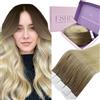 Fshine Extension Capelli Veri Adesive 30 cm 20 pcs Extension Biadesivo Capelli Veri 30 g Umani Lisci Castano Scuro A Castano Cenere Con Balayage Biondo Chiaro Extensions Compleanno Tape Remy