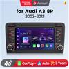 Junsun Autoradio Junsun 7" Wireless CarPlay per Apple Android Auto per Audi A3 8P S3 RS3 2003-2012 Navigazione GPS SWC Bluetooth FM RDS DSP IPS TouchScreen Sistemi Intelligenti per Auto AI Voice 4G WiFi 8