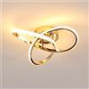 Tealight Plafoniera a LED Lampada da soffitto in oro a forma di fiore da 30 W, luce calda 3000 K, design moderno per soggiorno, camera da letto, cucina -