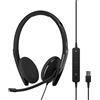 EPOS ADAPT 160 USB II - Cuffie On-Ear Avanzate per Comunicazioni Unificate con Integrazione Microsoft Teams e Cancellazione Attiva del Rumore