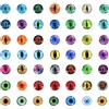 PATIKIL 100Pz Occhi Drago 6mm, Occhi Vetro Rotondi Animali Occhi Uncinetto, Colori Misti