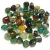 Perlin 50 pietre semipreziose di agata, 9 mm ~ 15 mm, pietre semipreziose per giochi di pietre preziose per la caccia al tesoro e la decorazione (verde)