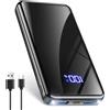 YILANS Power Bank,10000mAh Powerbank Ultra Sottile & Leggero Ricarica Rapida (USB-C Input & Output), 22.5 W PD 3.0 QC 4.0，Caricatore Portatile Porta per iPhone 16 Pro Max 15 14 13 Galaxy S25 Edge/S24/pad
