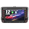 AWESAFE Android Autoradio 2 Din con CarPlay Android Auto per VW Volkswagen Golf 5 6 Polo Passat Skoda Seat Tiguan, [2G+32GB] 7 Pollici Car Radio Bluetooth SD GPS Comandi al Volante