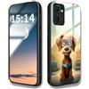 HAOYE Cover per OPPO Find X5 Lite, Custodia in Modello di Cane Carino, Bordo in Silicone Morbido TPU + Antigraffio Back Cover Protettiva Case (Cane 01)