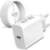 Happy Buying 67W Caricatore Rapido Caricabatterie con Cavo per Xiaomi 13 Lite/13 Pro/12T/12 12X/11T 10T 14 15 Ultra,Redmi Note 13 11 P-ro+ 5G/12/11/10 11S/12,Poco F4/X4 Pro/X4 GT/X5 P-ro/F3 X3 M5S Ricarica