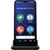 Doro 8200 4G Smartphone Ideale per Senior - Cellulare Resistente all'Acqua - Telefono Anziani - Tripla Fotocamera 16MP - Schermo 6.1 - Tasto SOS con GPS - Suono Chiaro - Base di Ricarica (Blu Scuro)