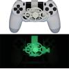 Generico Volante di ricambio per PS4 Controller Giochi di corse Mini Sterzo 3D Stampa ruota ausiliario Controller di gioco Joystick Simulatore Gamepad (Luminous Green)