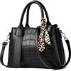 NICOLE & DORIS Borse Donna in Pelle Borsa Tracolla Moda con Manico Superiore Borse a Mano Firmate Borsa Delle Signore Con Nastro Leopardo Nero