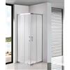 DOCCIASI - Box Doccia angolare rettangolare trasparente - Vetro temperato 5mm, Altezza 185 cm - 70x90 cm