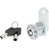 PATIKIL Armadio Camma Blocco con Chiave 1(25mm) Chiave Uguali Camma Blocco Cilindro Lega Zinco Cromo Cassetto Serrature Tubolare Camma Chiave Rimovibile per Porte Cassetto Armadio