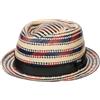 LIPODO Berdasco Cappello Pork Pie a Righe in Carta Paglia Prodotto in Italia Unisex Primavera Estate