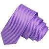 GASSANI Cravatta sottile 5 cm | tinta unita | Clip per abito con strisce in 17 colori alla moda, VIOLETTA, X-Small