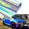 Blueshyhall - Pellicola per auto, effetto camaleonte cromato, colore: blu verde e rosa, pellicola per auto in PVC per esterni, resistente all'acqua (30 x 135 cm)