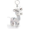 NICI-62403 Winny Winterfur Portachiavi a Forma di Giraffa, Compagno Fedele in Peluche per Lo Zaino o la Borsa di Grandi e piccini, 10 cm, Colore Blu, 62403