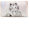 NICI Cuscino in peluche con motivo leopardo delle nevi Eleni Snowbell, morbido e ideale per le coccole di bambini e adulti, per casa, asilo o in viaggio, 43 x 25 cm, bianco - 62445