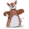 NICI Cerbiatto doudou 2 in 1, morbido peluche marionetta per neonati e bambini, per giocare, afferrare, coccolare e scoprire, 26 x 25 cm, marrone - 61855
