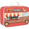 Clastyle Borsa Termica Porta Pranzo Bambini Scuola Hamburger, Borsa Frigo Piccola Divertente Patate Fritte Portatile, Borse Porta Alimenti Grande Rosa Ragazze