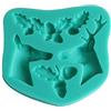 PRETYZOOM Stampo in silicone a forma di testa di renna, forma di pigne, per dolci e cioccolatini fai da te, stampo per sapone fai da te, per Home Store