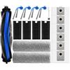 Alloytool Set di 18 accessori per robot aspirapolvere ECOVACS DEEBOT T80 Omni, 1 spazzola principale in gomma, 4 filtri, 2 rulli, 4 spazzole laterali, 6 sacchetti per la polvere, 1 spazzola per la pulizia