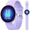 JOYELE Smartwatch Bambini Bambina, Orologio per Ragazza Ragazzo con Contapassi Calorico, Frequenza Cardiaca, Monitor del Sonno, Sveglia, Regalo di compleanno per bambini (Viola)