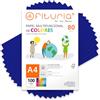 OFITURIA Fogli colorati, Confezione da 100 Fogli A4 80 g - Carta colorata per hobby creativi, stampante, scrapbooking - Fogli colorati (Blu Scuro, 100 fogli)
