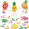 Baker Ross FN577 Mini kit frutta 3D - Confezione da 20, kit modelli 3D in schiuma per bambini