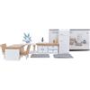 ISAKEN Set di Mobili per Casa delle Bambole in Legno, Casa delle Bambole Mobili in Miniatura Accessori per la Cucina della Casa delle Bambole Bambole Bagno Camera da Letto Mobili per Casa Delle Bambole