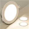 Aigostar Downlight Da Incasso a LED, 12W Equivalente a 113W, Daylight 4000K, Faretti LED, Oblò a LED, Ф145-155mm, Confezione Da 2