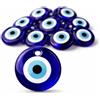 Perlin 10 pezzi Nazar Boncuk Boncugu 2,5/3/4/5 cm occhio blu, occhio Evil Eye, portafortuna turco, regali per gli ospiti, perle decorative in vetro, amuleto da parete, decorazione da parete, (10,4 cm)
