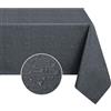 Romanstile Tovaglia antimacchia coperta centrale 80x80 PVC tovaglie lavabile plastica in tela cerata esterni resistente alle intemperie grigio impermeabile effetto lino piccola per giardino,campeggio