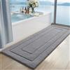 DEXI Tappeto Bagno 60 x 150 cm, Tappetino in Microfibra, Tappeti Assorbente Antiscivolo, Soffice Tappetini Doccia, Lavabile in Lavatrice, Grigio