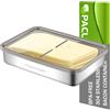 Freshmagis Contenitori Frigorifero Organizer, 1PCS Acciaio Inox 304, Porta Formaggio da Frigorifero, Contenitori Frigo, Contenitore Formaggio per Frigo, Contenitori Acciaio Inox (1.2 l)