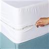 XUANYIJIE Coprimaterasso impermeabile con cerniera, per letto king size, protezione per letto rotondo, 30 cm di profondità (king 150 x 200 cm + 30 cm)