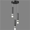 ZPBSJ Moderna Lampada Sospensione Regolabile Altezza LED Nero Mini Lampada Sospensione Kücheninsel Schlafzimmer Tavolo Notturno Piccole Lampade Sospensione(3-Luce)