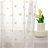 MYSKY HOME Tende e tende con occhielli, bianche, per soggiorno, camera da letto, corte, set da 2, tende semitrasparenti per cameretta dei bambini, altezza 160 x larghezza 140 cm, colore: giallo