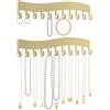 Josmimic Portagioie da parete - Supporto per collane, bracciali e orecchini - Organizzatore sospeso, set da 2, oro