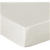 Heckett Lane Heckett & Lane Mako Satin lenzuolo con angoli, Cotone, bianco sporco, 180 x 200 cm