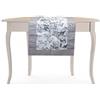 Russo Tessuti Centro Runner CentroTavola Decoro Cucina Salone Rose Design Clara Colori Brillanti-Grigio
